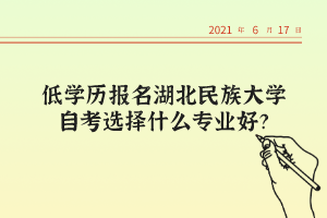 低學歷報名湖北民族大學自考選擇什么專業好?